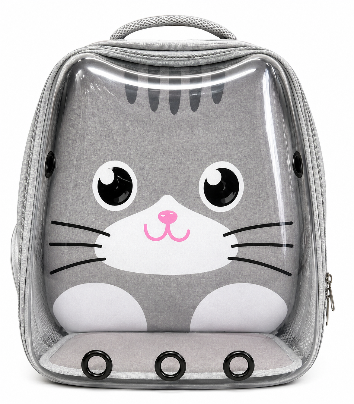 Mochila Transportadora Transparente con Ventilación para Perros Pequeños y Gatitos – Diseño Animal