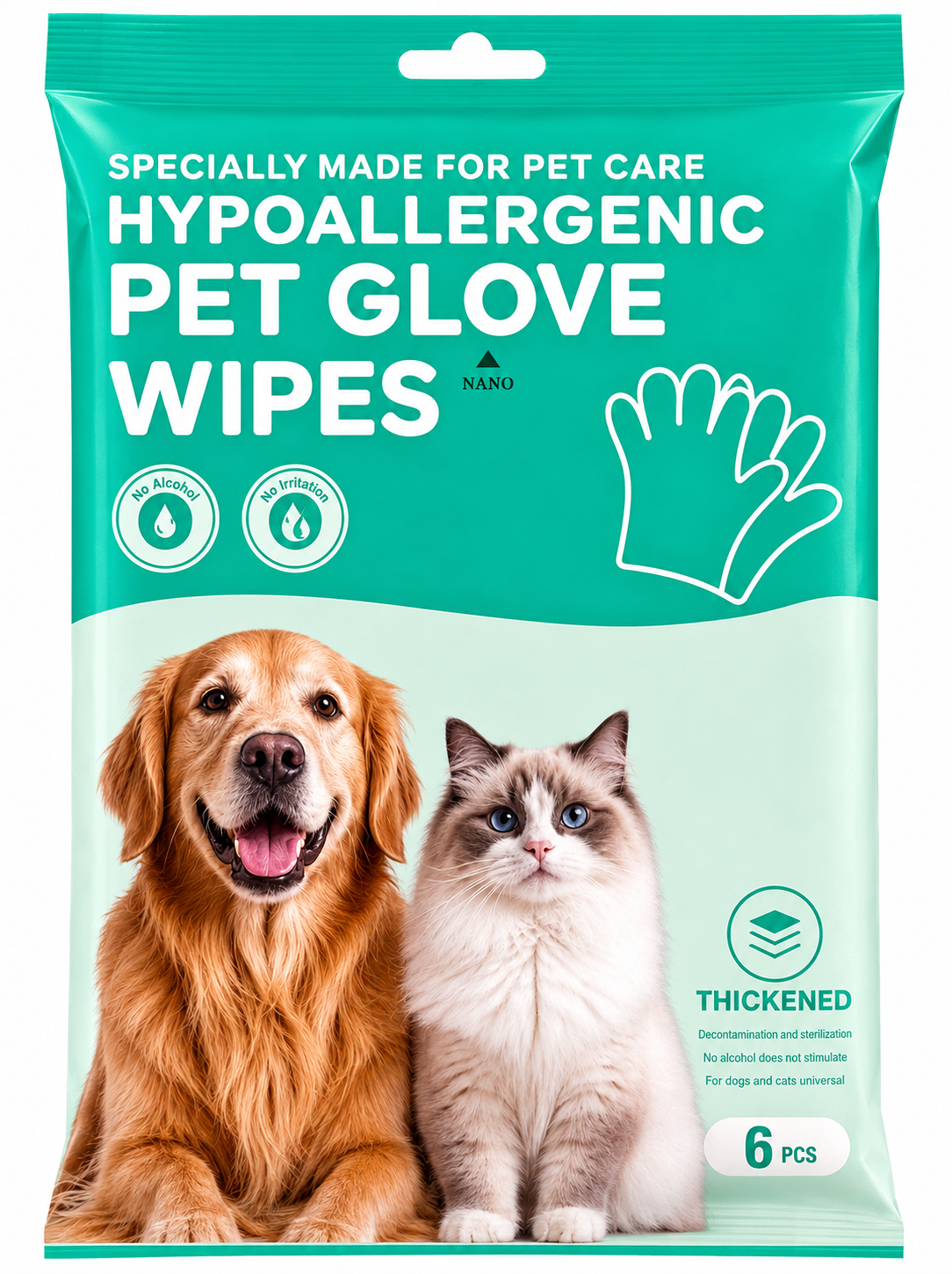 Guantes Húmedos Hipoalergénicos para Mascotas 🐾