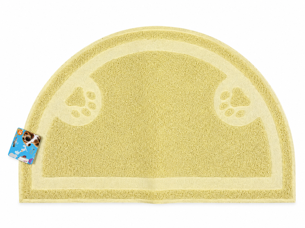 Tapete Semicircular Antiderrames para Comida y Agua de Mascotas