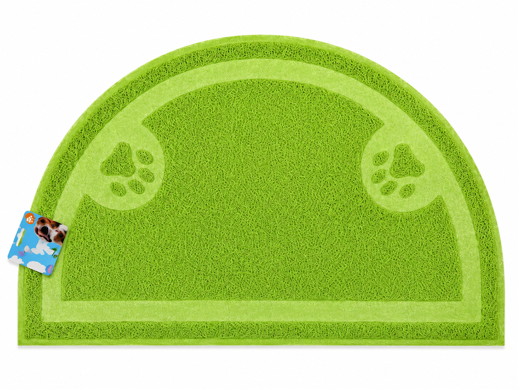 Tapete Semicircular Antiderrames para Comida y Agua de Mascotas