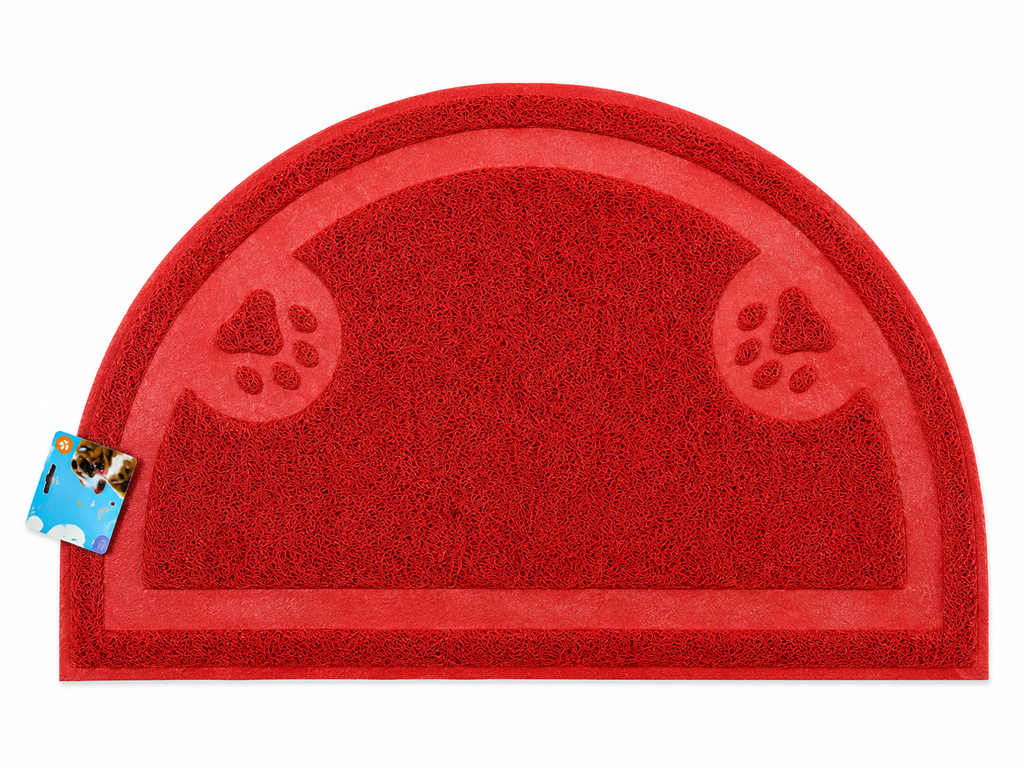 Tapete Semicircular Antiderrames para Comida y Agua de Mascotas